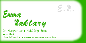 emma maklary business card
